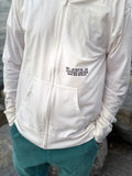 Voyage Unisex Sueded Zip Hoodie (White/Black)